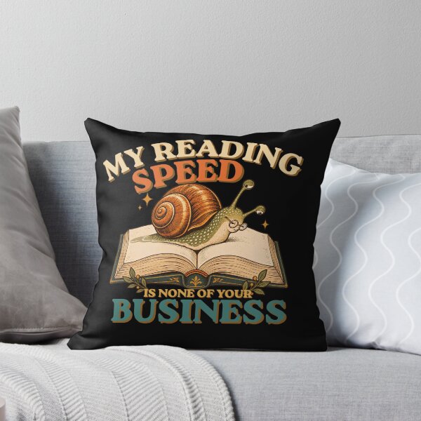 Item preview, My Reading Speed Is None of Your Business – Funny Book Snail designed and sold by Bawek85Designs.