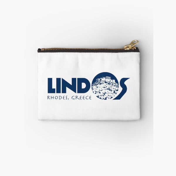 Item preview, Lindos, Rhodes Greece – Acropolis & Village Typography designed and sold by CustomTravelArt.
