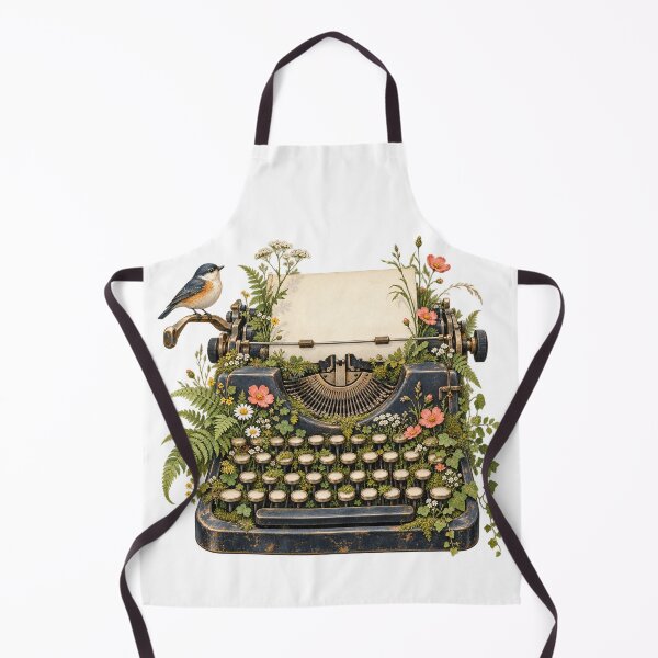 Item preview, Typewriter covered in wildflowers designed and sold by Lazenco.