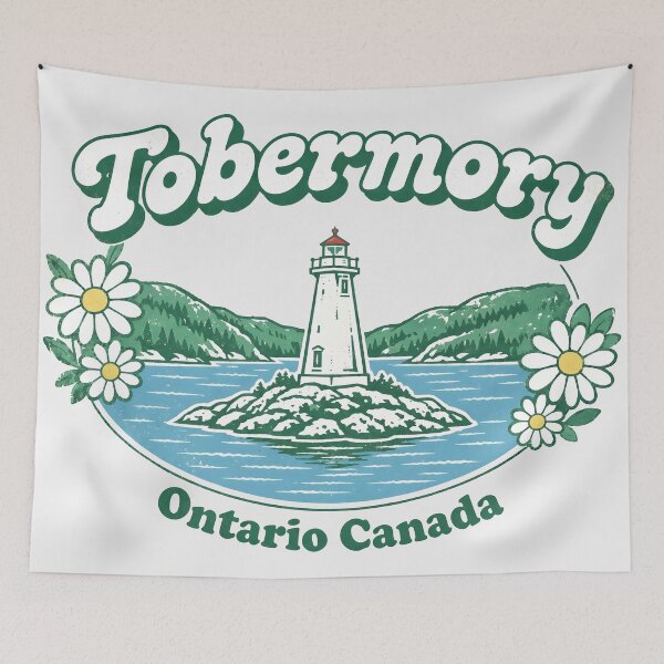 Item preview, Tobermory Ontario Cute Landscape  designed and sold by HowToCanadian.