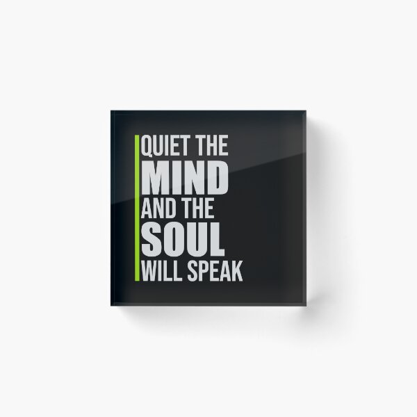 Item preview, Quiet The Mind And The Soul Will Speak Spirit Logo designed and sold by shirt-o-mat.
