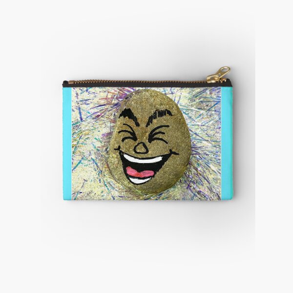 Item preview, Painted rock  laughing face with the saying A Laugh is a Smile that Bursts. designed and sold by aswoa.