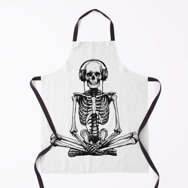 Item preview, Meditating Skeleton with Headphones designed and sold by Lady-K-.