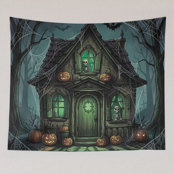 Item preview, A spooky house of skeletons. designed and sold by MagelliShop.