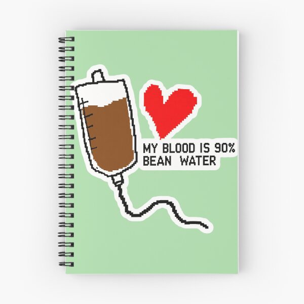 Item preview, My Blood Is 90% Bean Water — Pixel Art Coffee IV Sticker Design designed and sold by NuretroStudio.