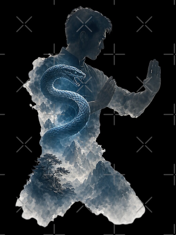 Thumbnail 3 of 3, Scarf, Wing Chun Snake designed and sold by ReneMM.