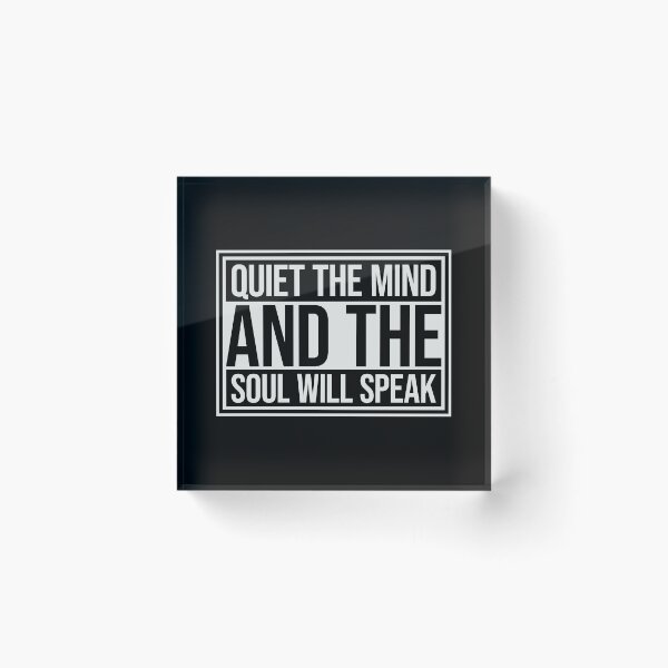 Item preview, Quiet The Mind And The Soul Will Speak Spirit Logo designed and sold by shirt-o-mat.