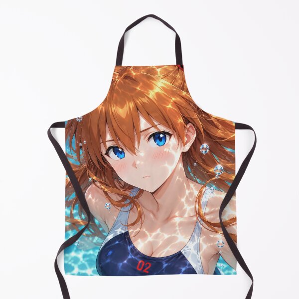 Aperçu de l'œuvre Asuka Langley Soryu – Reflets d’Azur créée et vendue par Pixel Sakura Gallery.