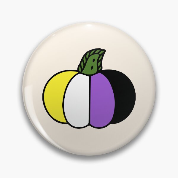 Item preview, Non Binary Pumpkin – LGBTQ Pride Halloween designed and sold by Cannaxes Studio.
