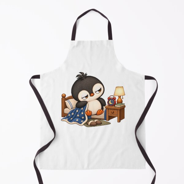 Item preview, Taro the Penguin Sleeping in Bed | Cute Sleepy Penguin Cozy Night Art designed and sold by MrDev.