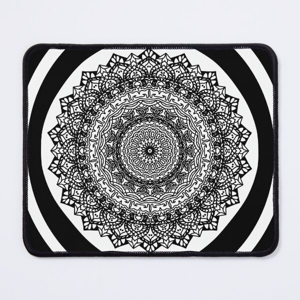 Item preview, Intricate Black and White Mandala with Ornamental Floral Details designed and sold by nighttime1990.