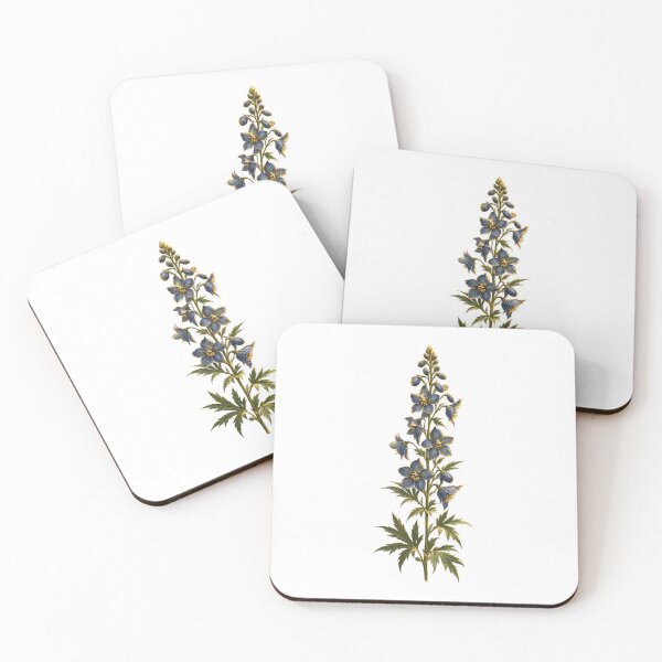 Item preview, Larkspur Birth Flower | July Botanical Herbarium Art | July Birthday Gift designed and sold by Brackenlume Studio.