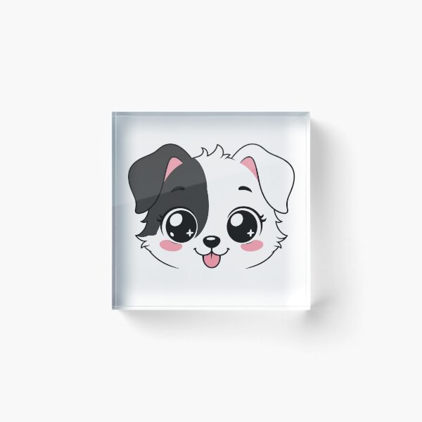 Item preview, Cute Kawaii Puppy Face | Black White Dog Design For Dog Lovers designed and sold by StyxIND.