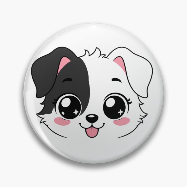 Item preview, Cute Kawaii Puppy Face | Black White Dog Design For Dog Lovers designed and sold by StyxIND.