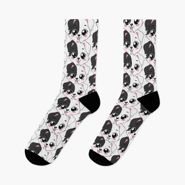 Item preview, Cute Kawaii Puppy Face | Black White Dog Design For Dog Lovers designed and sold by StyxIND.
