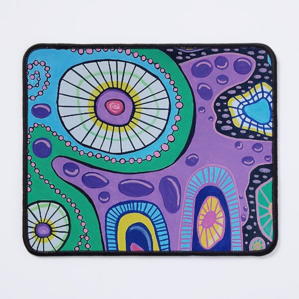 Item preview, Cosmic Cells — Psychedelic Microscope-Inspired Abstract Art designed and sold by WonderwildArt.