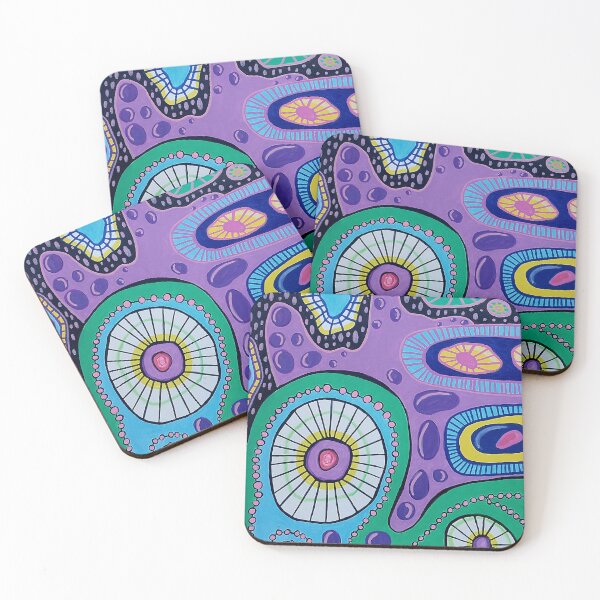 Item preview, Cosmic Cells — Psychedelic Microscope-Inspired Abstract Art designed and sold by WonderwildArt.