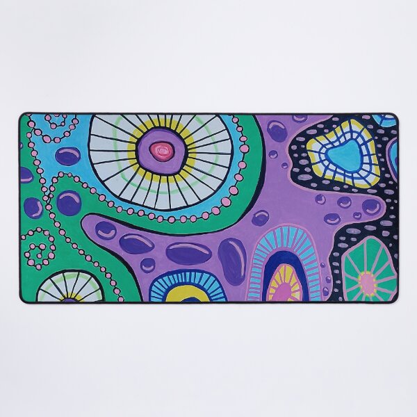 Item preview, Cosmic Cells — Psychedelic Microscope-Inspired Abstract Art designed and sold by WonderwildArt.