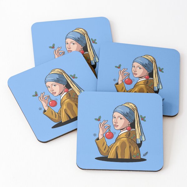 Item preview, Girl With A Pearl Earring Christmas Parody Pop Art designed and sold by Rare By Hero.