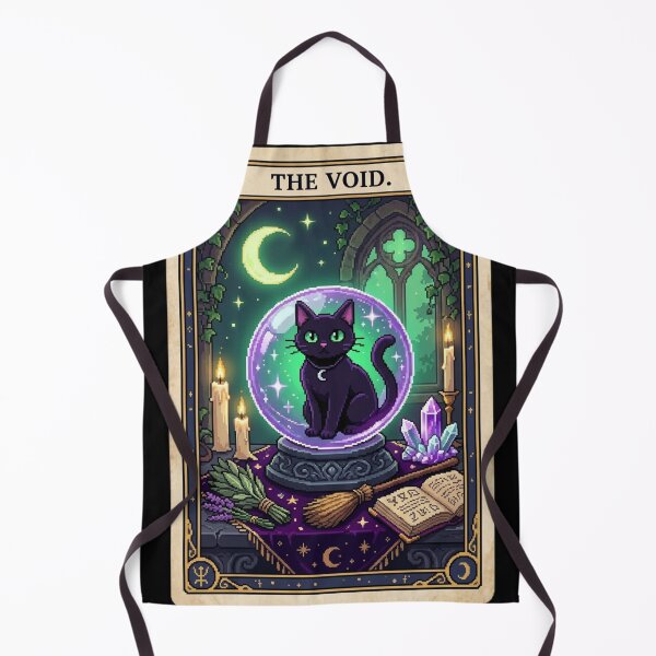 Item preview, The Void Tarot Card Pixel Art - Witchy Black Cat Gothic Sticker designed and sold by UnripeAlmond.