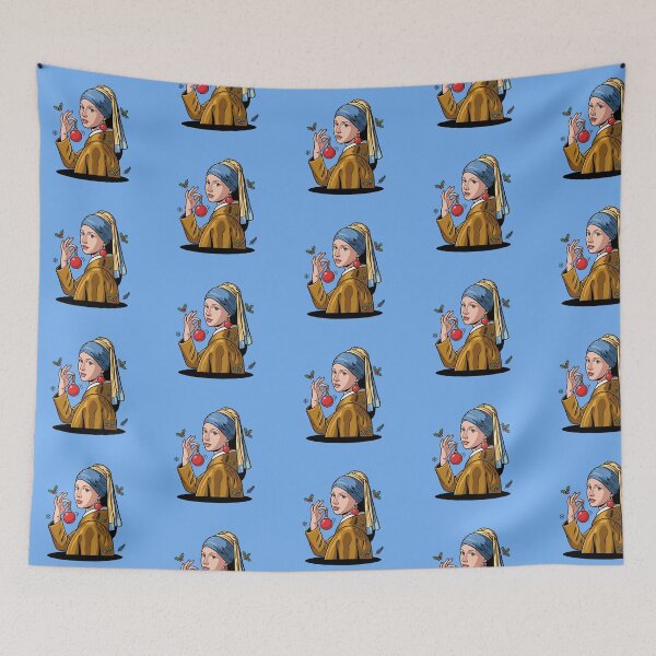 Item preview, Girl With A Pearl Earring Christmas Parody Pop Art designed and sold by Rare By Hero.