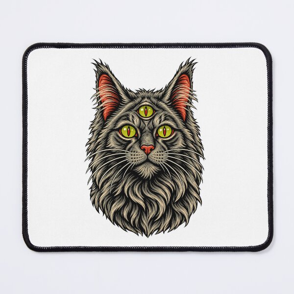 Item preview, Three Eyed Norwegian Forest Cat T-Shirt designed and sold by PurrStreet.