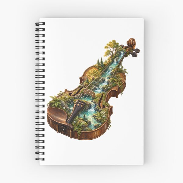 Item preview, A river flows through an old violin designed and sold by Lazenco.