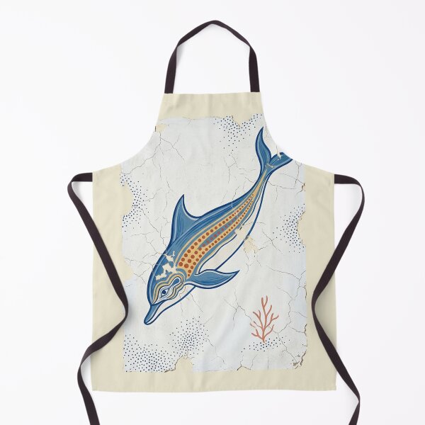 Aperçu de l'œuvre Delphinios : Estampe d'art de fresque marine grecque archaïque créée et vendue par FreiherrPK.