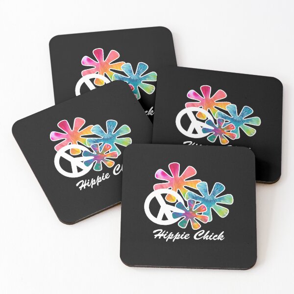 Item preview, Hippie Chick, Hippies, 60's, Retro Tie-Dye Flowers Peace Sign designed and sold by classic car craze.