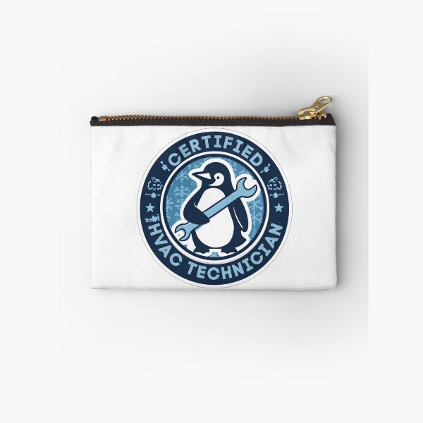 Item preview, Certified HVAC Technician Badge Sticker – Retro Penguin Emblem Design designed and sold by NKWealthDesign.