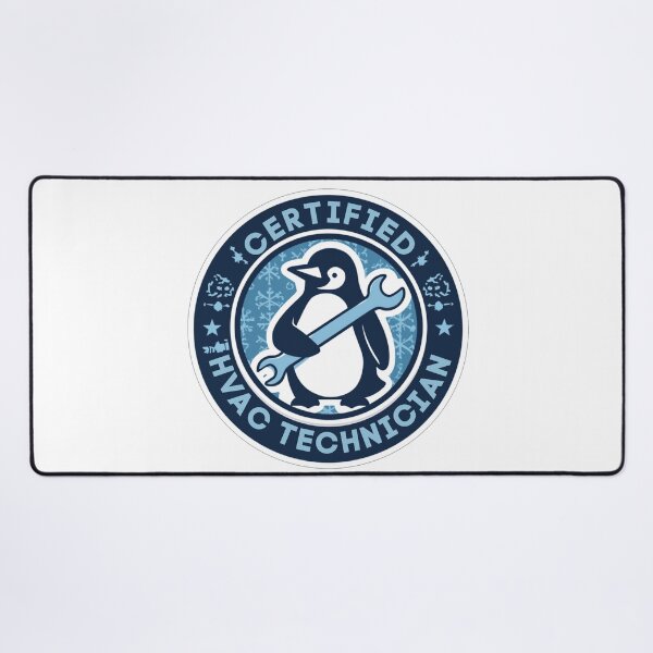 Item preview, Certified HVAC Technician Badge Sticker – Retro Penguin Emblem Design designed and sold by NKWealthDesign.