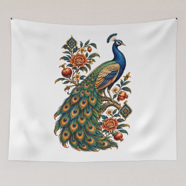 Item preview, Persian Peacock & Floral Art designed and sold by M.Store.