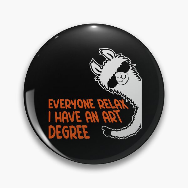Item preview, Llama Everyone Relax I Have an Art Degree Funny Art Logo designed and sold by shirt-o-mat.