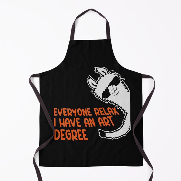 Item preview, Llama Everyone Relax I Have an Art Degree Funny Art Logo designed and sold by shirt-o-mat.