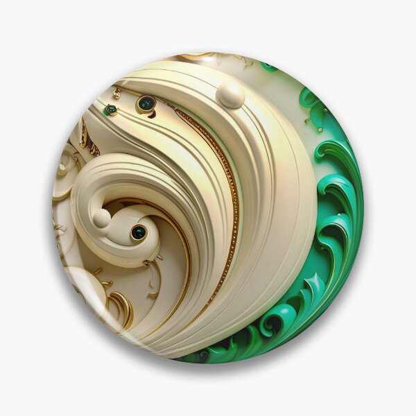 Item preview, Duality of White Ceramic and Jade Marble designed and sold by Vicky Brago-Mitchell®.