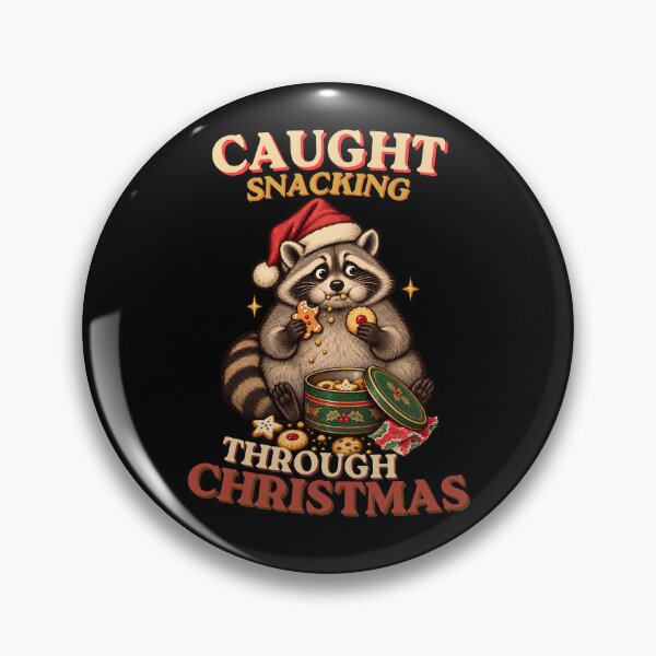 Artikelvorschau, Beim Naschen über Weihnachten erwischt – Lustiger Waschbär entworfen und verkauft von Bawek85Designs.