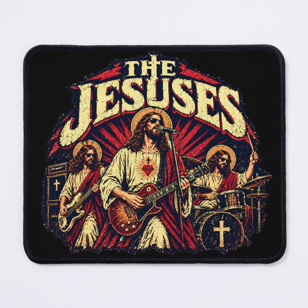 Item preview, The Jesus Rock Band - Heavenly Comeback Tour Vintage Poster designed and sold by Neurospicy Trolls.