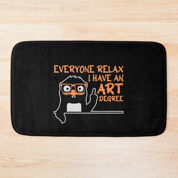 Item preview, Penguin Everyone Relax I Have an Art Degree Funny Art Logo designed and sold by shirt-o-mat.