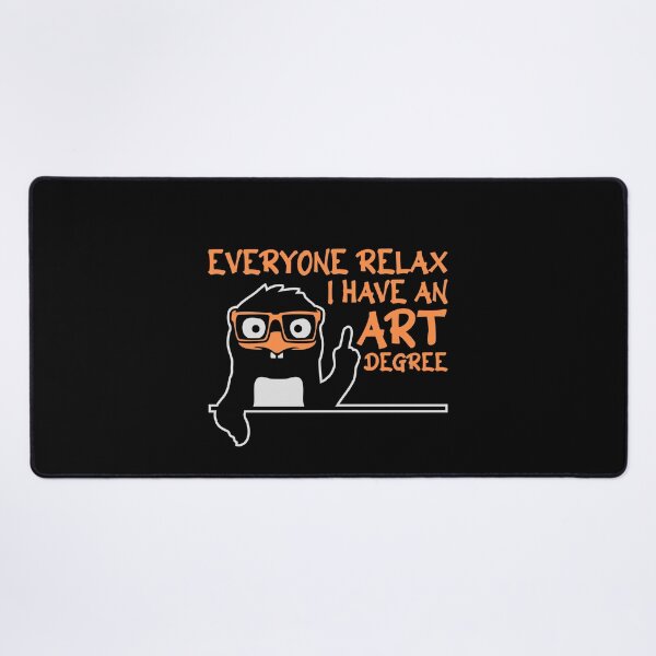 Item preview, Penguin Everyone Relax I Have an Art Degree Funny Art Logo designed and sold by shirt-o-mat.