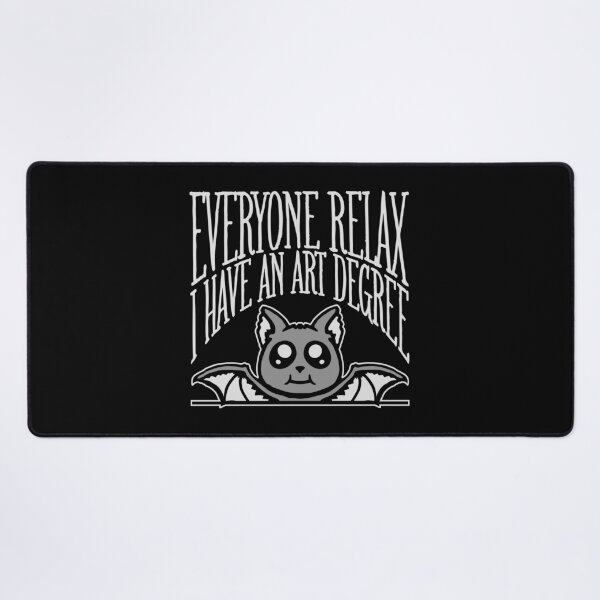Item preview, Bat Everyone Relax I Have an Art Degree Funny Art Logo designed and sold by shirt-o-mat.