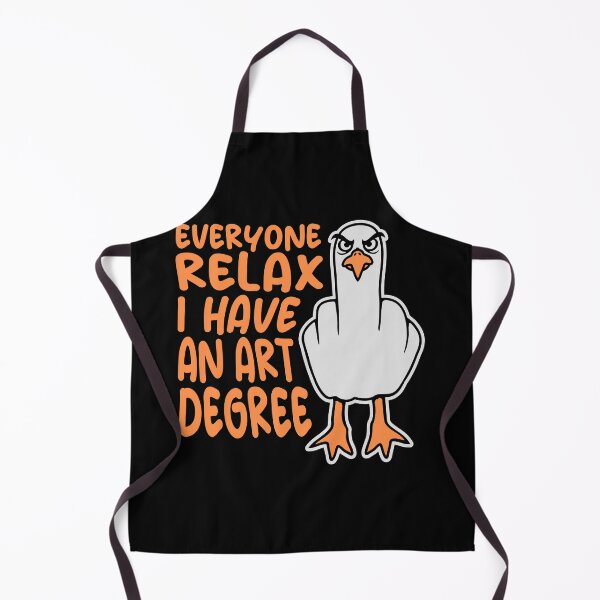 Item preview, Seagull Everyone Relax I Have an Art Degree Middle Finger designed and sold by shirt-o-mat.