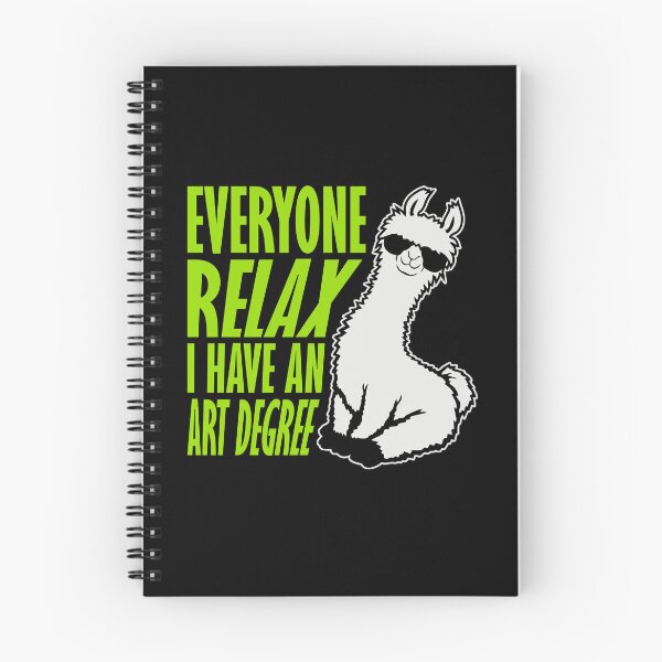 Item preview, Llama Everyone Relax I Have an Art Degree Funny Art Logo designed and sold by shirt-o-mat.