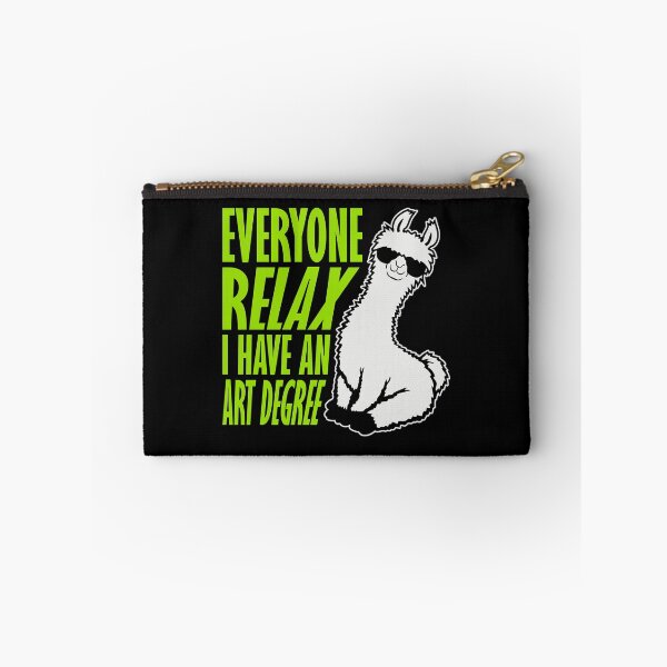 Item preview, Llama Everyone Relax I Have an Art Degree Funny Art Logo designed and sold by shirt-o-mat.