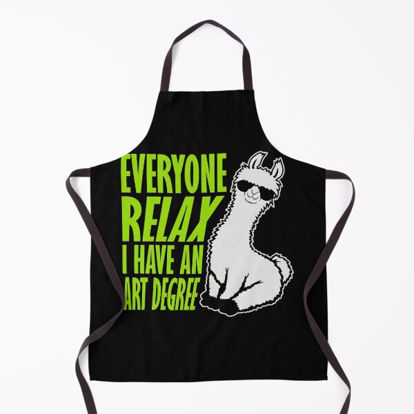 Item preview, Llama Everyone Relax I Have an Art Degree Funny Art Logo designed and sold by shirt-o-mat.