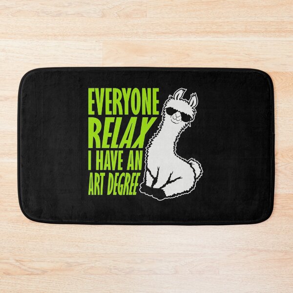 Item preview, Llama Everyone Relax I Have an Art Degree Funny Art Logo designed and sold by shirt-o-mat.