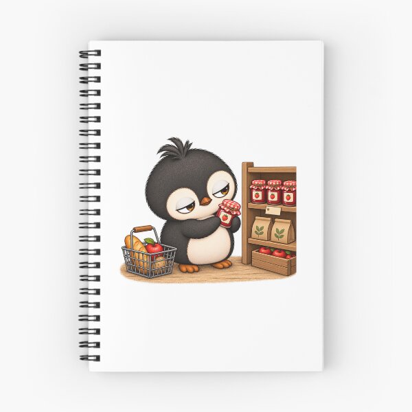 Item preview, Taro the Penguin Shopping for Strawberry Jam | Cute Grocery Penguin Art designed and sold by MrDev.