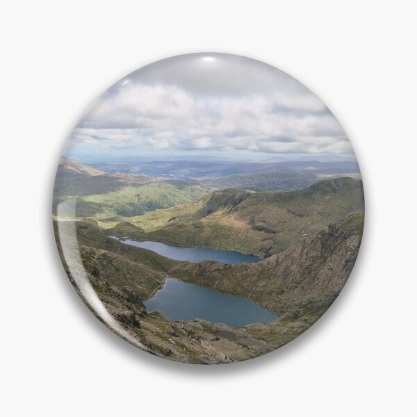 Item preview, Snowdon Mountain View with Twin Lakes and Hikers – Wales designed and sold by GeorgyCrafts.