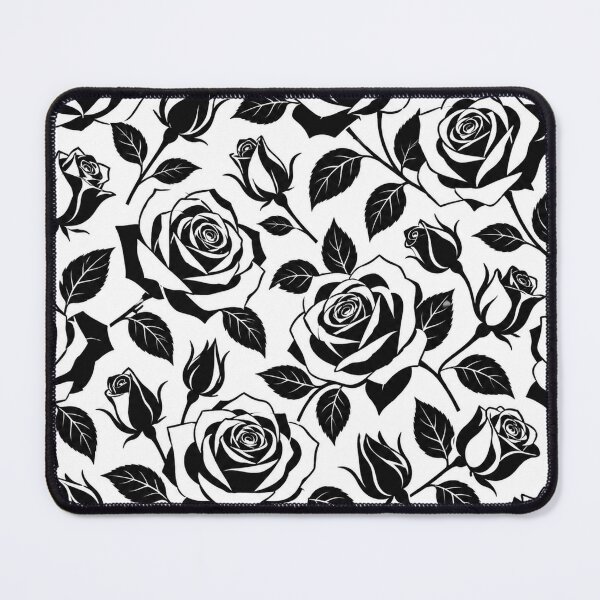 Item preview, Black and White Rose Pattern – Modern Monochrome Floral designed and sold by Flower Magic .