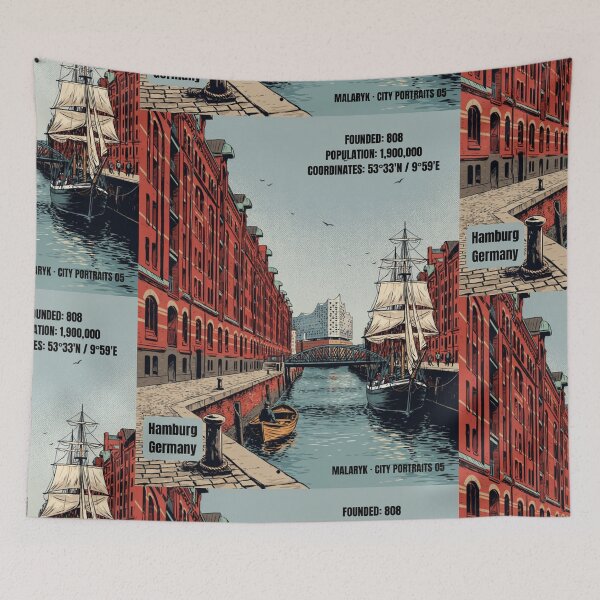 Item preview, Hamburg Germany Retro Comics City Portrait No. 05 designed and sold by Malaryk.