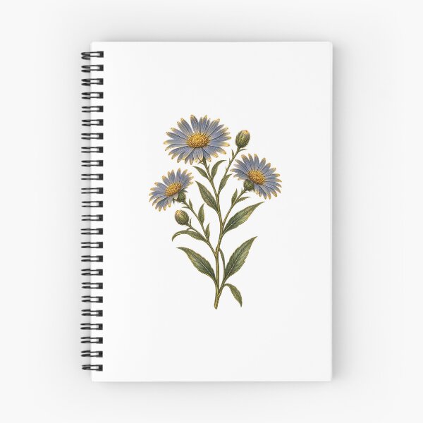 Item preview, Aster September Birth Flower | Vintage Botanical Herbarium | September Birthday Gift designed and sold by Brackenlume Studio.